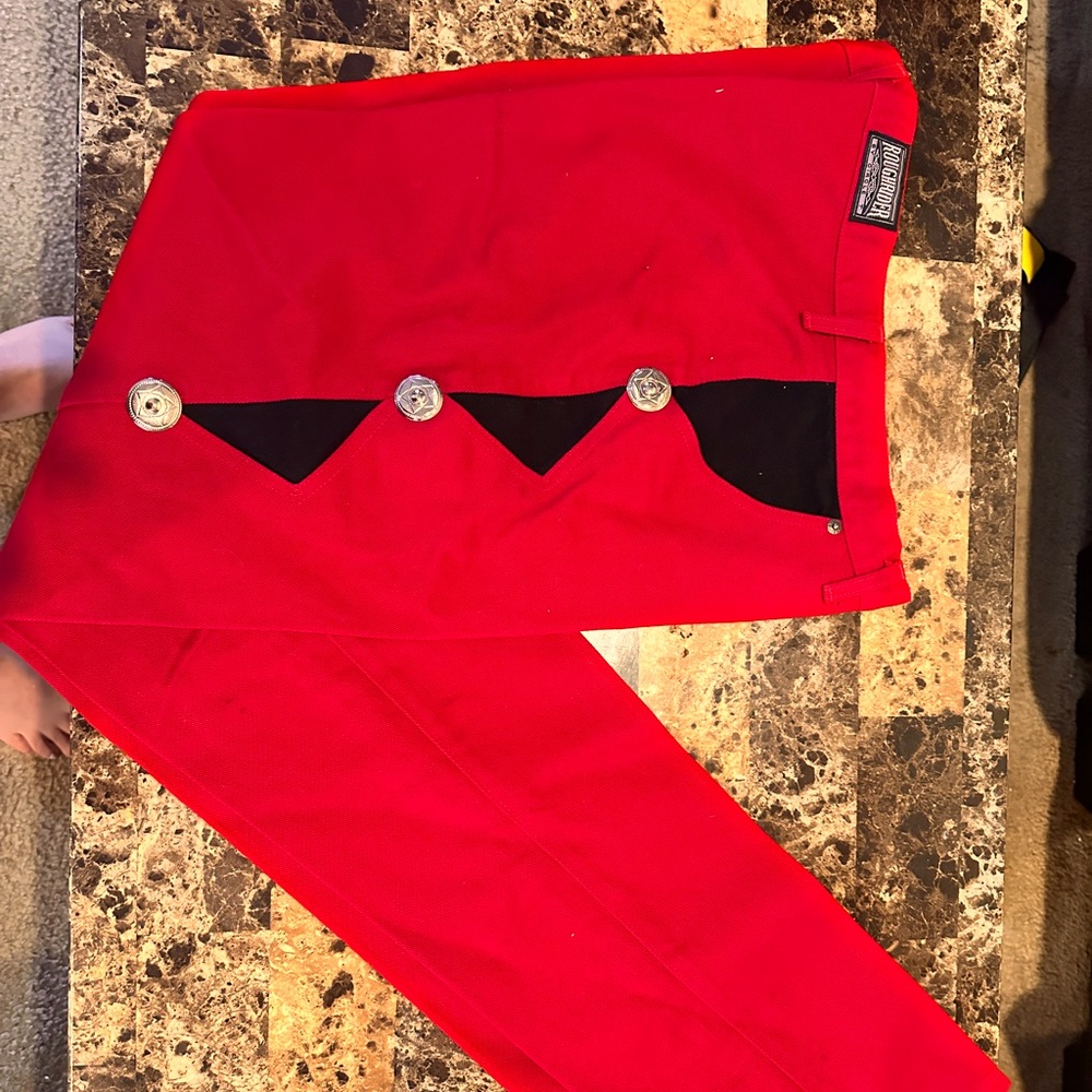Rare 90’s vintage jeans. Red and black rough rider jeans